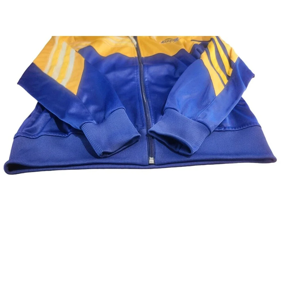 Youth LOS ANGELES LAKERS Full Zip Sweater‎ Size LARGE Purple Yellow Sweater
